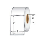 Samolepacie etikety 105x148 mm, termo, kotúč vzor