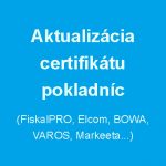 Aktualizácia certifikátu pokladníc