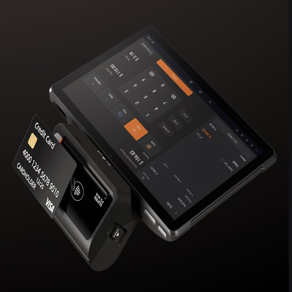 ExVAN P3 MIX eKasa 3v1 platobný terminal, tlačiareň, tablet s platobnou kartou v obchode